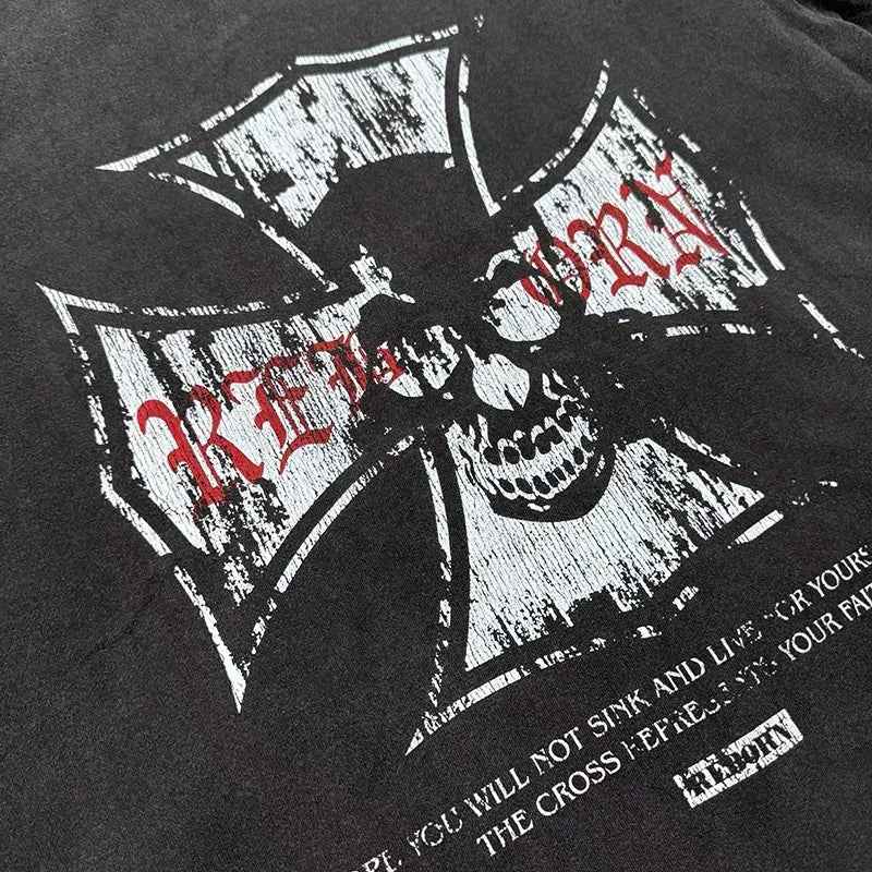 Spring and summer 2025 new vintage washed T-shirts