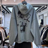 24AW printed fleece hoodie