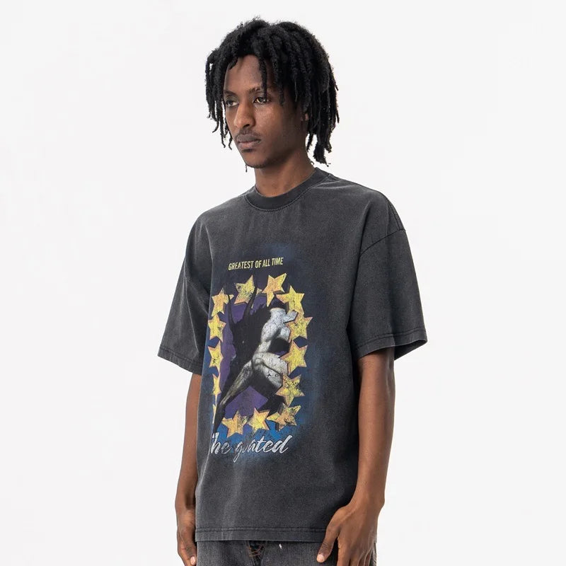2025 stars new printed T-shirt