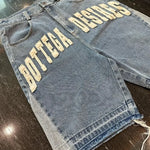 "Bottega Desires" Distressed Denim Shorts