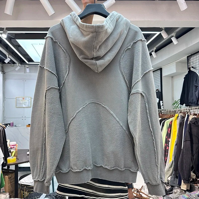 Reverse design process solid color hoodie