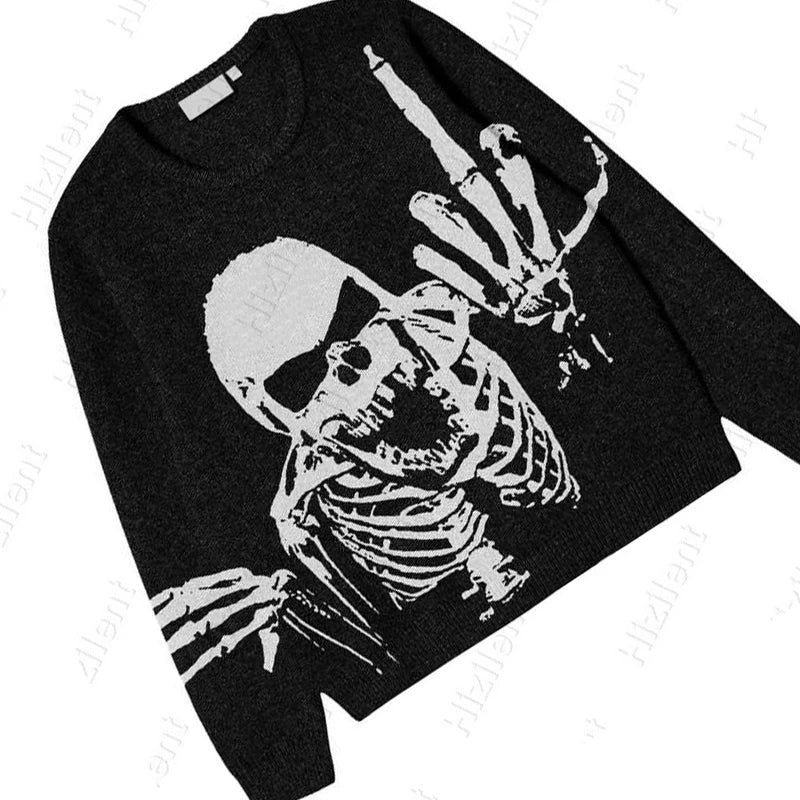 "Bone Talk" Vintage Knitted Sweater