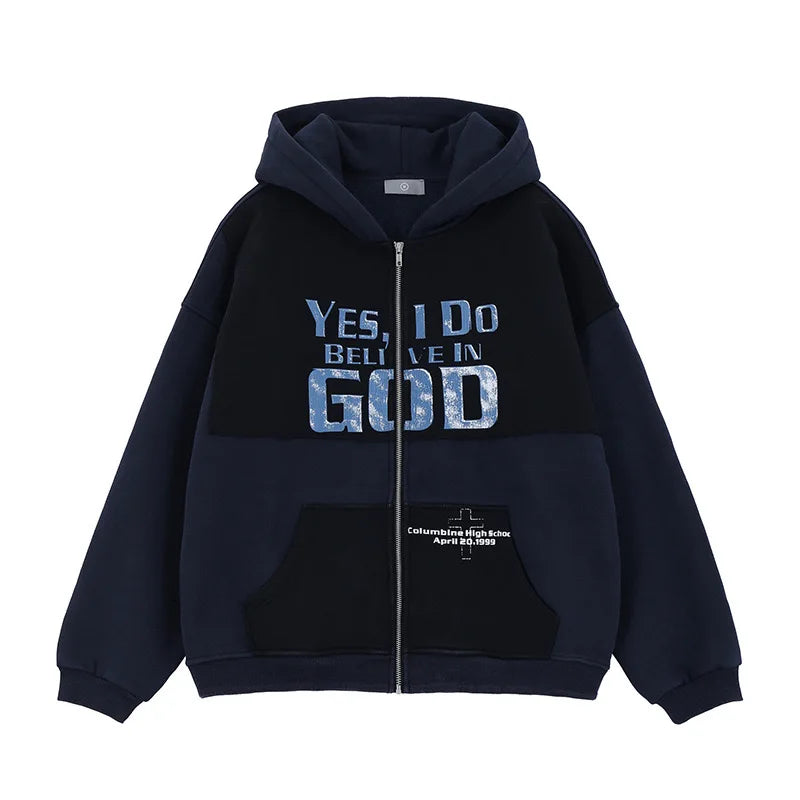 2024AW new short wide version zipper hoodie