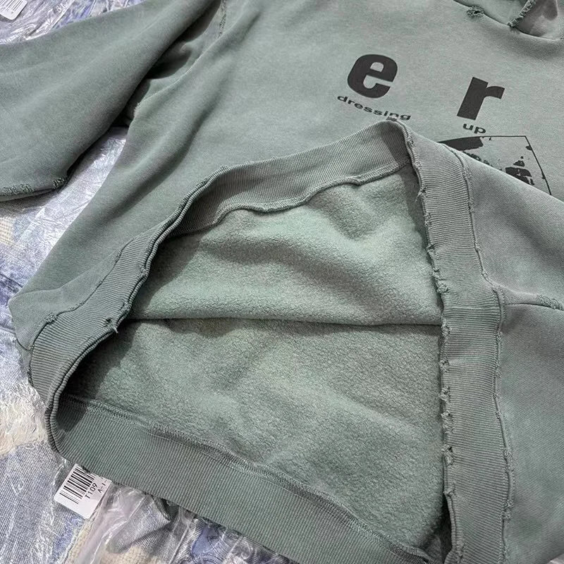 24AW printed fleece hoodie