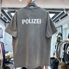 Faded Polizei Police Cotton T-shirt Tee Y2K