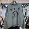 24AW printed fleece hoodie