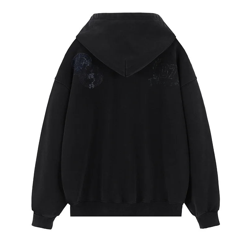 A woolen hoodie is loose