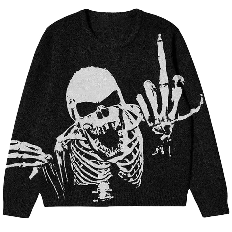 "Bone Talk" Vintage Knitted Sweater