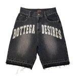 "Bottega Desires" Distressed Denim Shorts